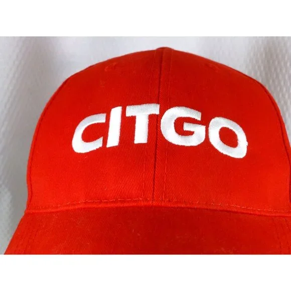 Citgo Red Adjustable Baseball Cap With Embroidered Logo For Adults - Picture 2 of 8